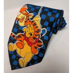 Winnie The Pooh Neck Tie‎ Polyester Eeyore, Tigger, Pooh Disney Style 3.75"X 57"